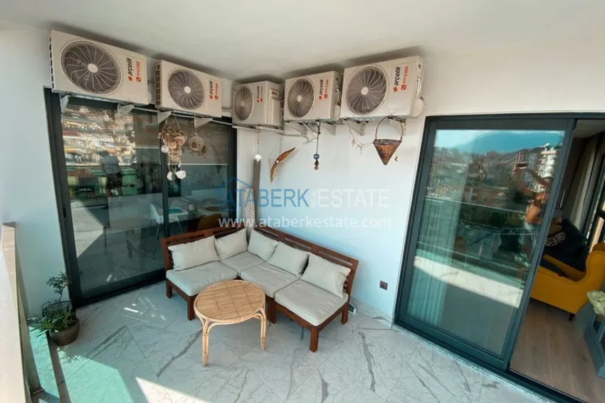 Purchase  Linear 3+1 apartment in the center of Alanya — turnkey, suitable for a residence permit, separate kitchen, sea and mountain views 16 