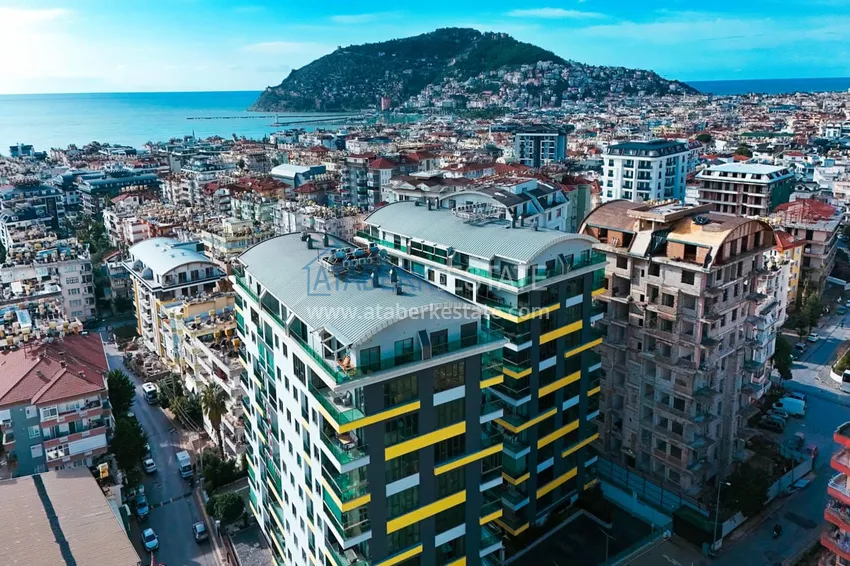 Linear 3+1 apartment in the center of Alanya — turnkey, suitable for a residence permit, separate kitchen, sea and mountain views 3 