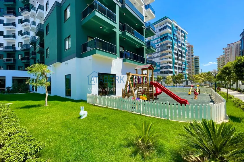 Furnished 1+1 apartment in Mahmutlar, Alanya — sea view, complex with hotel infrastructure 12 