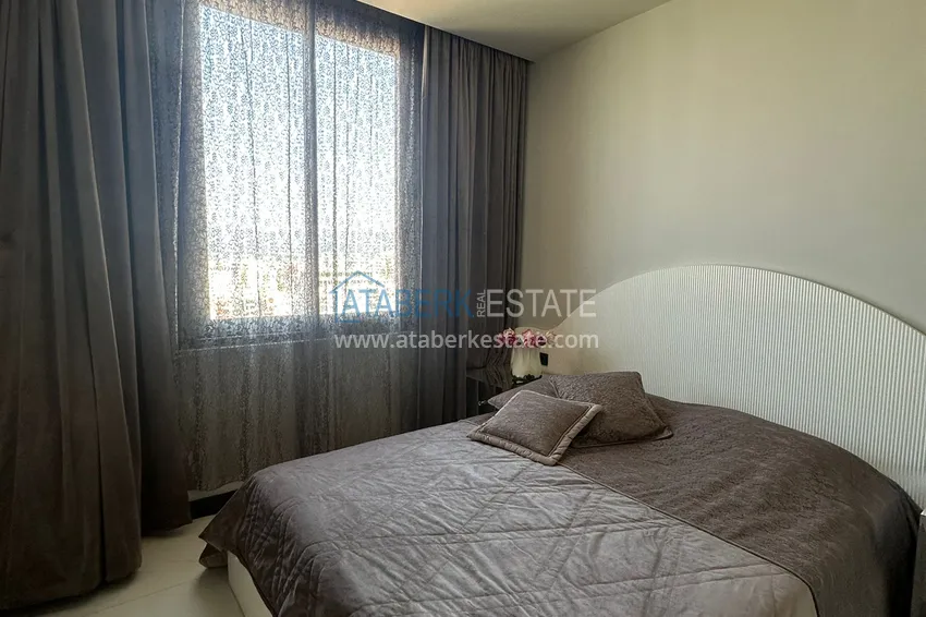 Purchase  2+1 apartment with panoramic view and partially furnished — Alanya, Mahmutlar 13 
