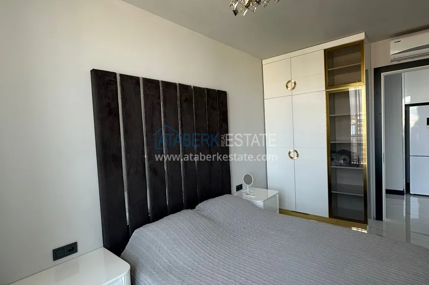 Purchase  2+1 apartment with panoramic view and partially furnished — Alanya, Mahmutlar 17 