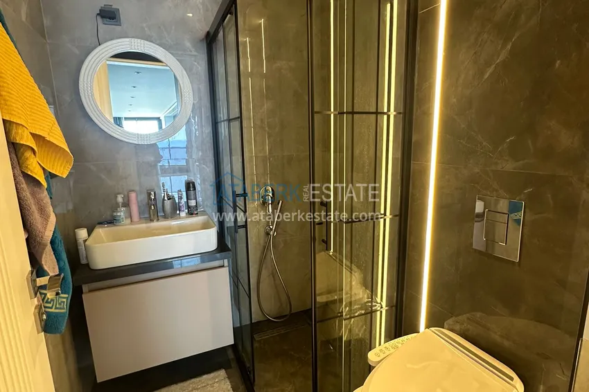 Purchase  2+1 apartment with panoramic view and partially furnished — Alanya, Mahmutlar 21 