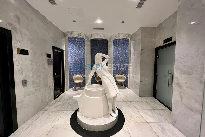 Furnished 1+1 apartment in Mahmutlar, Alanya — sea view, complex with hotel infrastructure 24 