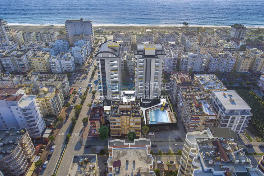 2+1 apartment with panoramic view and partially furnished — Alanya, Mahmutlar 5 