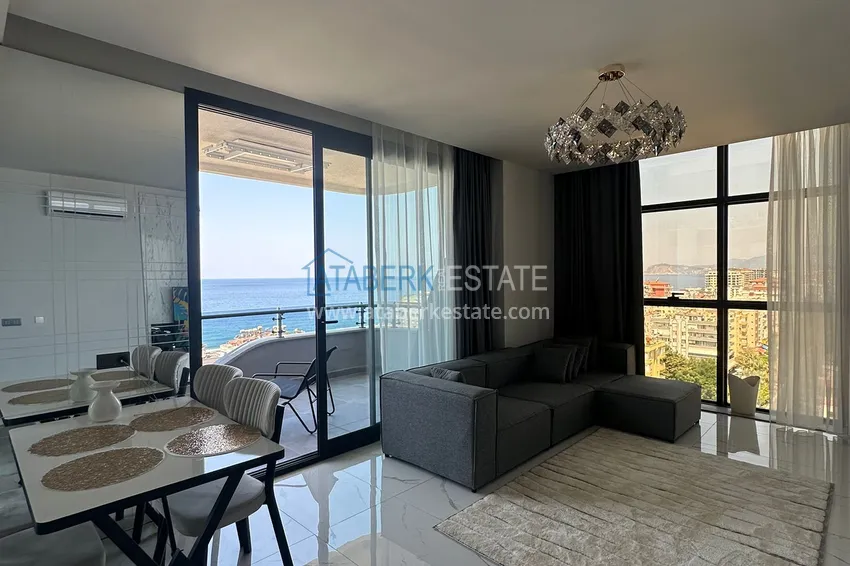Purchase  2+1 apartment with panoramic view and partially furnished — Alanya, Mahmutlar 4 