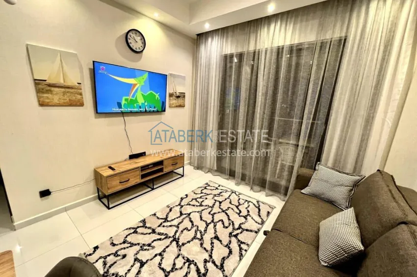 Purchase Furnished 1+1 apartment in Mahmutlar, Alanya — sea view, complex with hotel infrastructure 2 