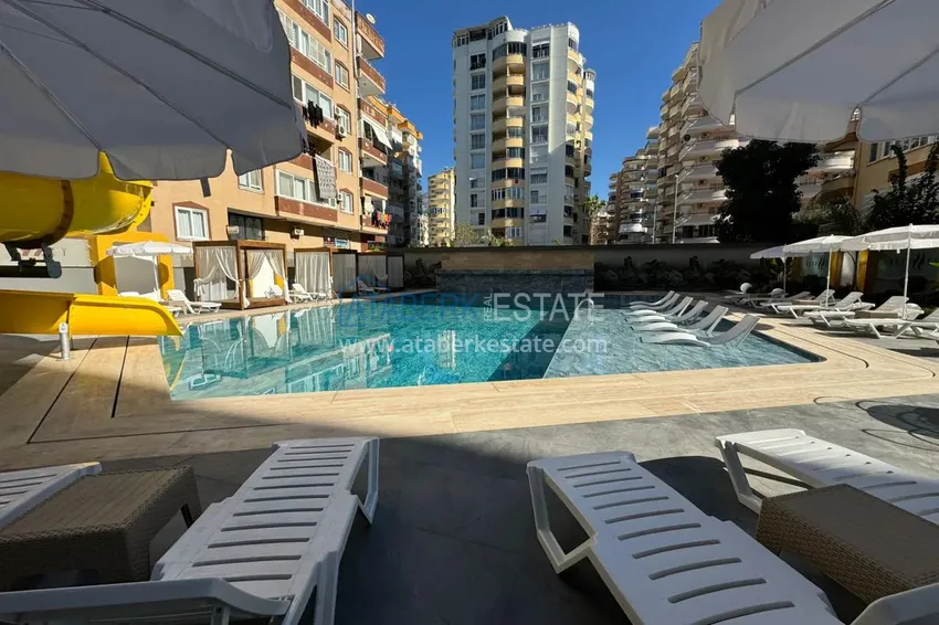 2+1 apartment with panoramic view and partially furnished — Alanya, Mahmutlar 6 
