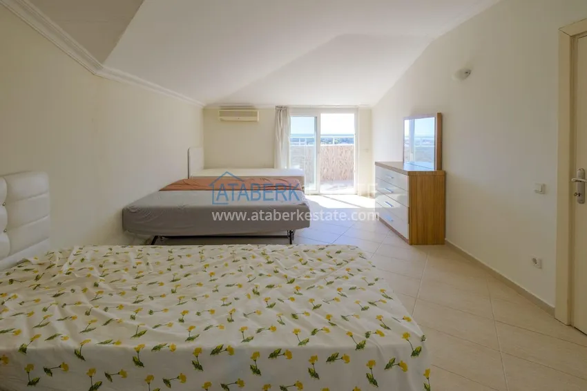 Purchase Real estate for a residence permit! Duplex in Alanya - Cikcilli district, furnished and with sea view 12 