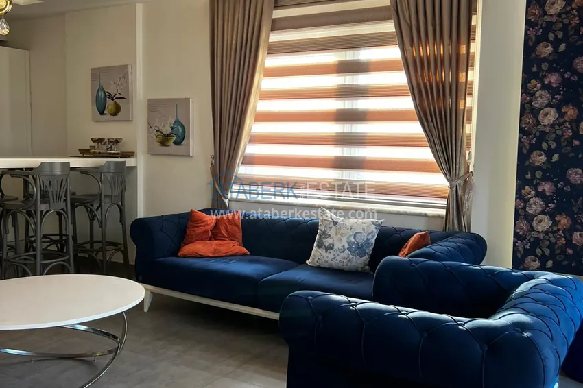 Purchase  Furnished 2+1 apartment in Alanya, Oba district is a comfortable option, suitable for a residence permit  3 