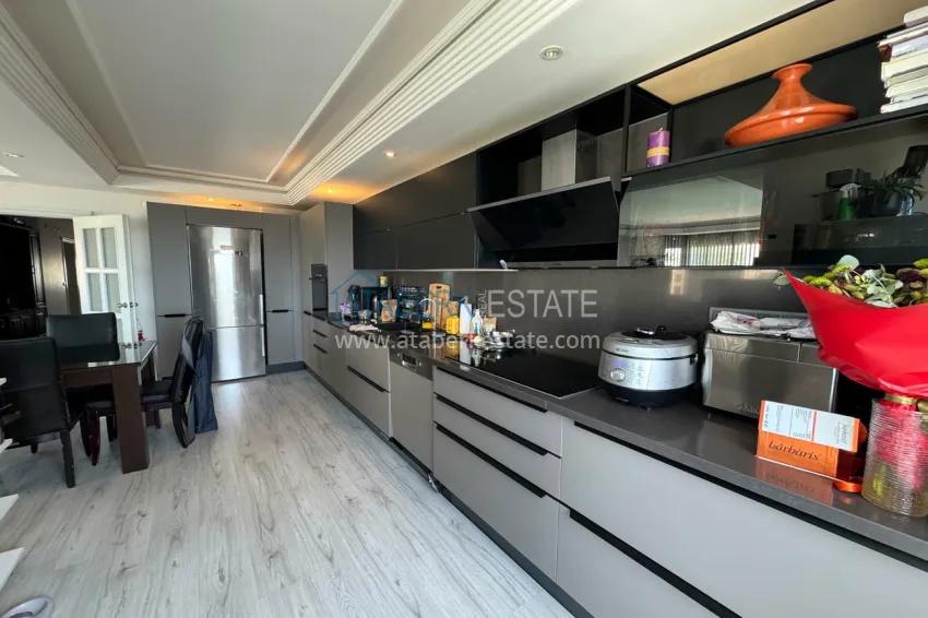 Purchase Luxury 3+1 apartment on the first line in Tosmur, Alanya — linear layout, furniture, sea view 10 