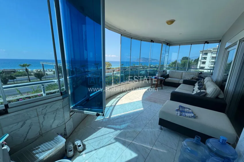 Purchase Luxury 3+1 apartment on the first line in Tosmur, Alanya — linear layout, furniture, sea view 11 