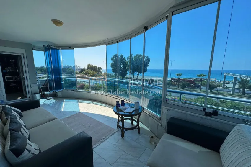 Purchase Luxury 3+1 apartment on the first line in Tosmur, Alanya — linear layout, furniture, sea view 12 