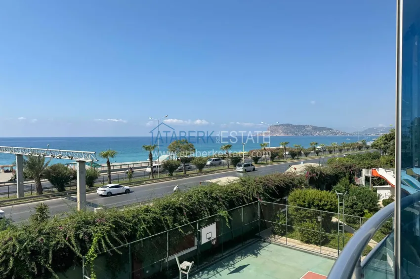 Purchase Luxury 3+1 apartment on the first line in Tosmur, Alanya — linear layout, furniture, sea view 14 