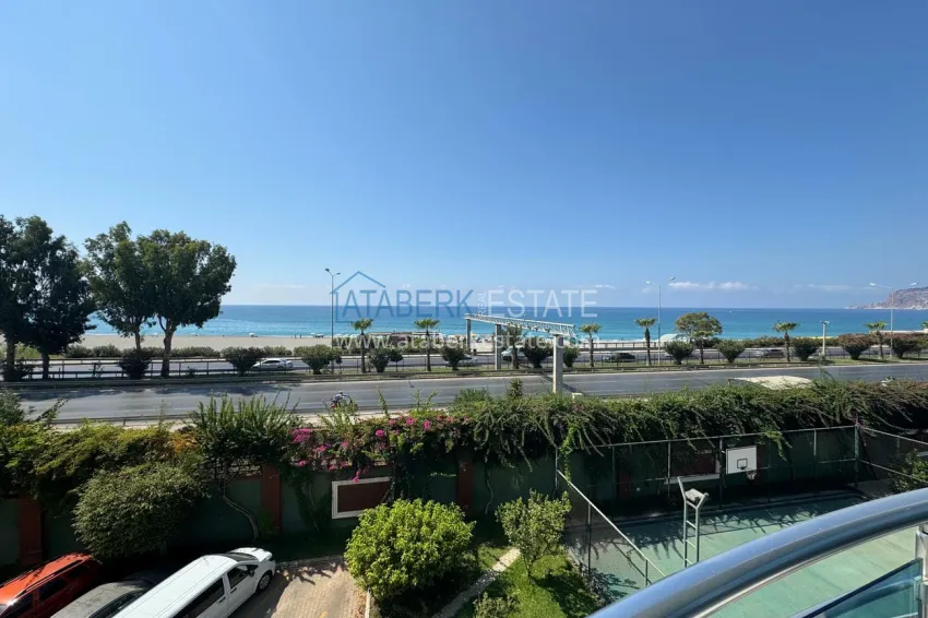 Purchase Luxury 3+1 apartment on the first line in Tosmur, Alanya — linear layout, furniture, sea view 15 