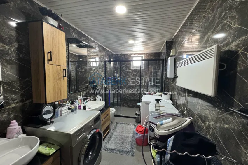 Purchase Luxury 3+1 apartment on the first line in Tosmur, Alanya — linear layout, furniture, sea view 25 