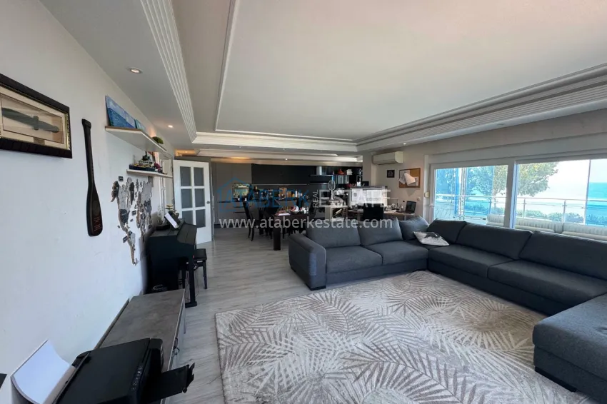 Purchase Luxury 3+1 apartment on the first line in Tosmur, Alanya — linear layout, furniture, sea view 4 