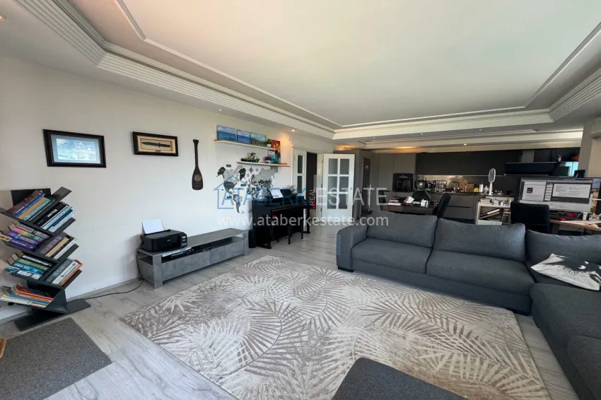 Purchase Luxury 3+1 apartment on the first line in Tosmur, Alanya — linear layout, furniture, sea view 5 