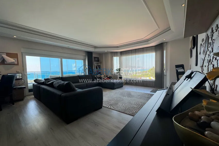 Purchase Luxury 3+1 apartment on the first line in Tosmur, Alanya — linear layout, furniture, sea view 8 