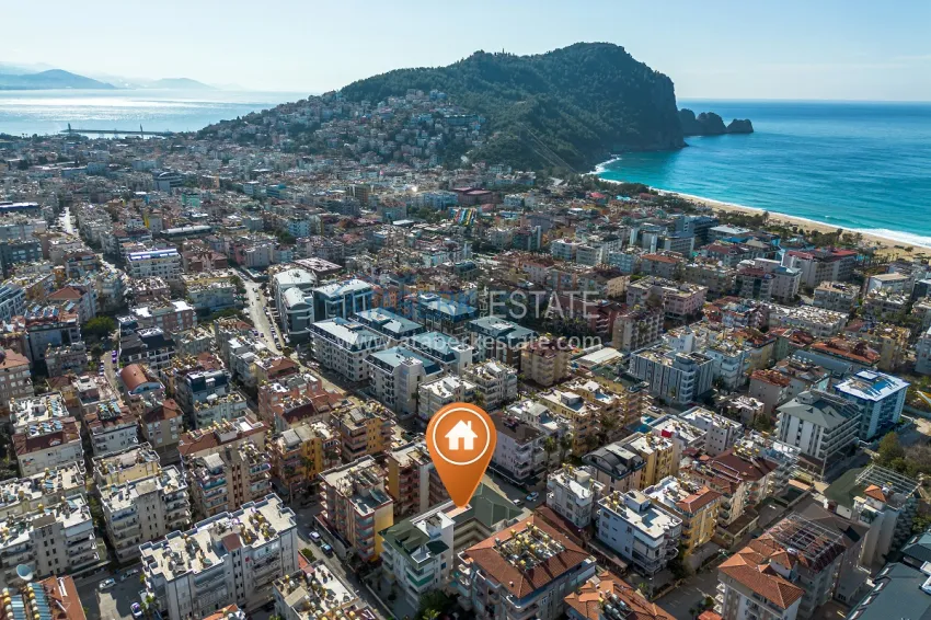 Furnished 1+1 apartment in Alanya — Cleopatra beach area, just 400 meters from the sea 1 