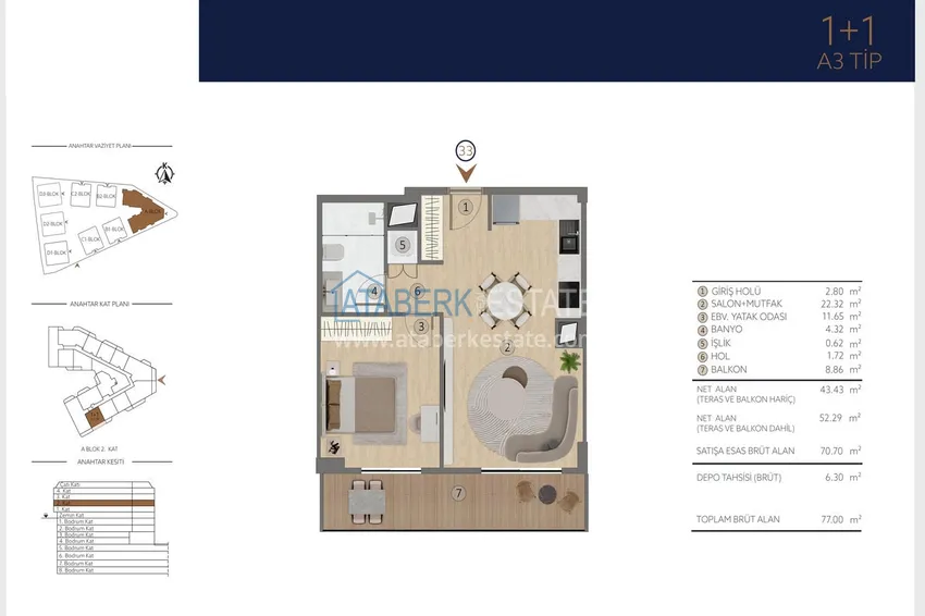 Buy cheap Apartments in Istanbul for citizenship - a new elite project in the Etiler district, Besiktas 3 