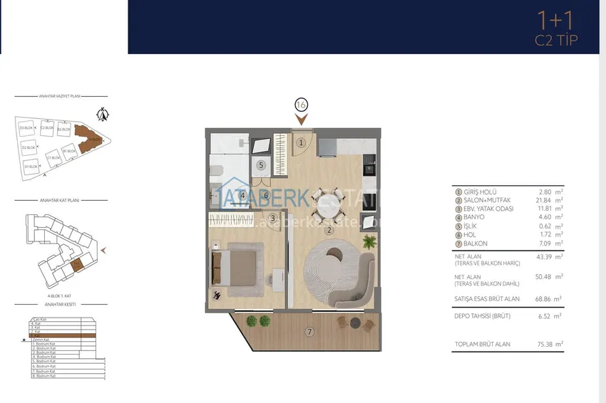 Buy cheap Apartments in Istanbul for citizenship - a new elite project in the Etiler district, Besiktas 8 