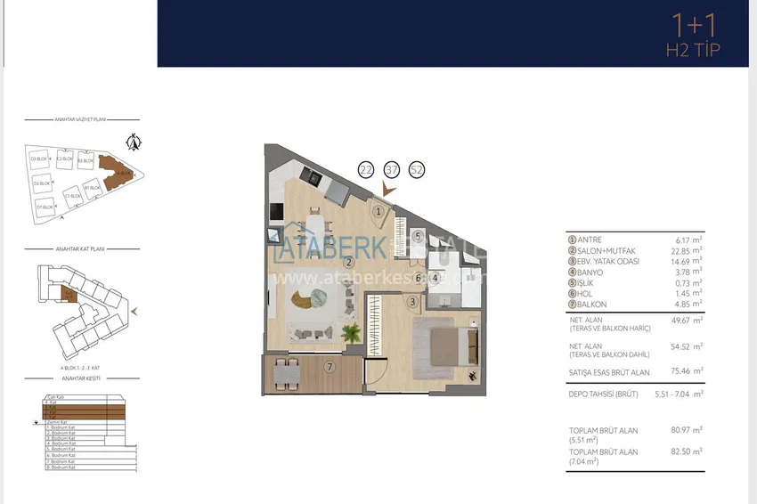 Buy cheap Apartments in Istanbul for citizenship - a new elite project in the Etiler district, Besiktas 22 