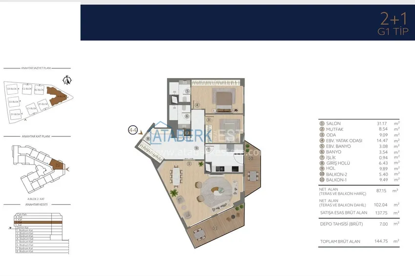 Buy cheap Apartments in Istanbul for citizenship - a new elite project in the Etiler district, Besiktas 43 