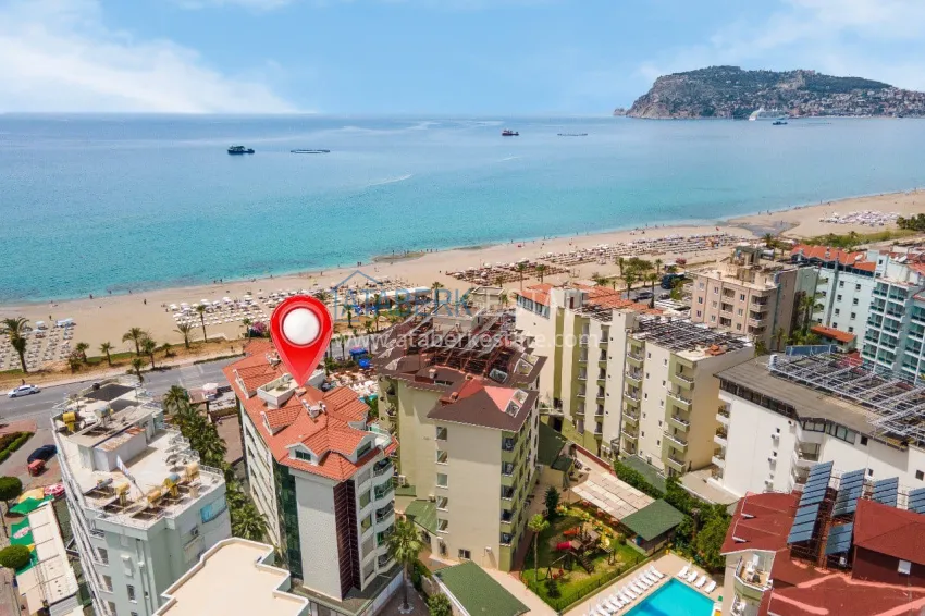 2+1 apartment for a residence permit in Alanya — Oba district, first coastline 2 