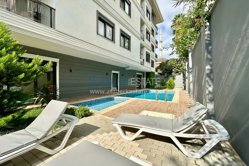 1+1 apartments with fine finishing in the center of Alanya, Cleopatra beach area 2 