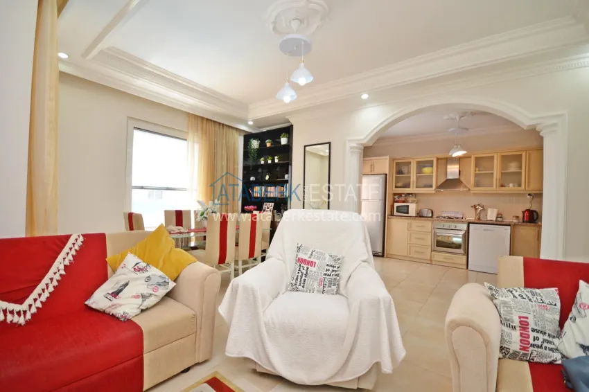 Purchase Property for a residence permit in Alanya - Furnished 2+1 apartment, Cleopatra beach area 4 