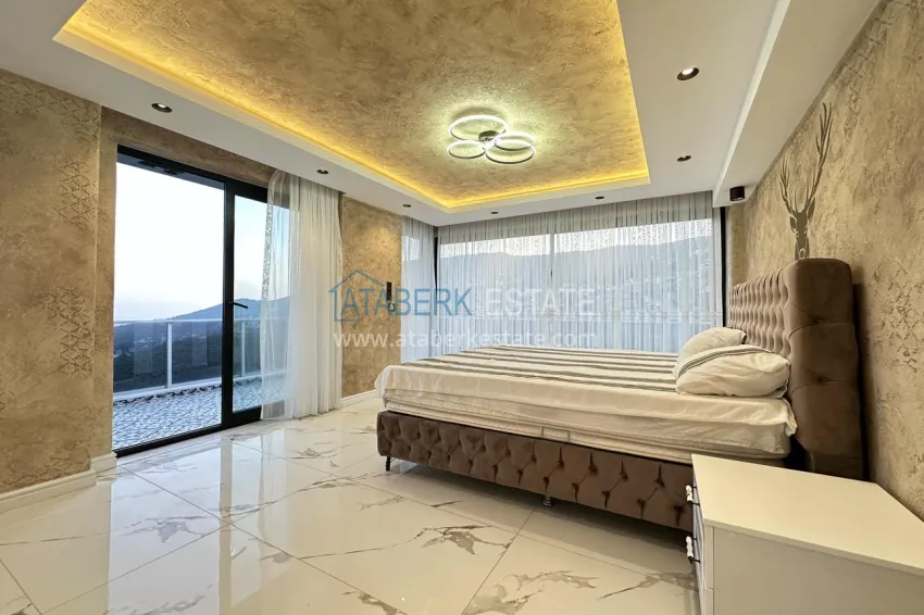 Purchase Luxury triplex villa with sea and fortress views in Alanya, Tepe district - suitable for obtaining citizenship 9 