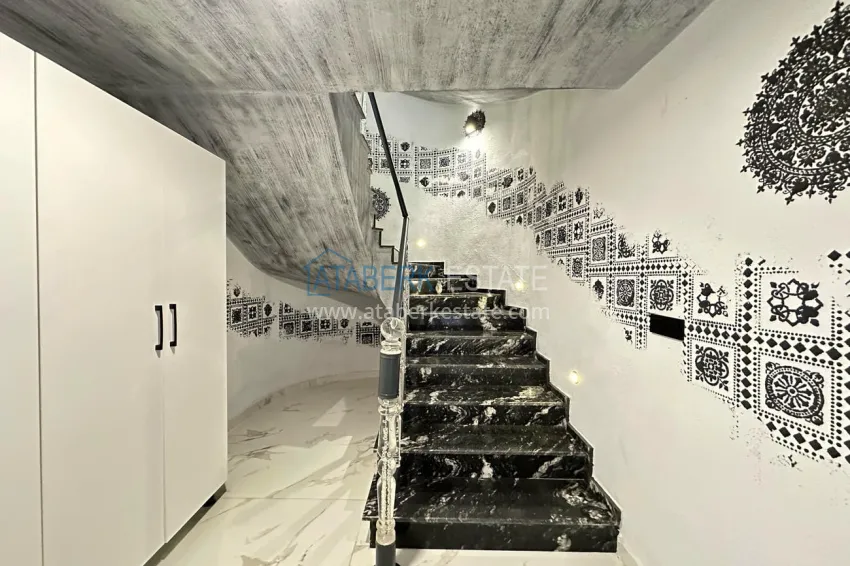 Purchase Luxury triplex villa with sea and fortress views in Alanya, Tepe district - suitable for obtaining citizenship 25 