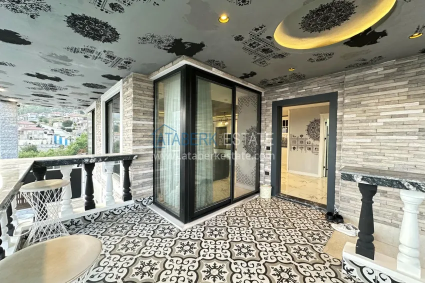 Purchase Luxury triplex villa with sea and fortress views in Alanya, Tepe district - suitable for obtaining citizenship 28 