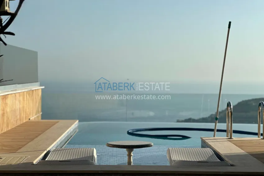 Luxury triplex villa with sea and fortress views in Alanya, Tepe district - suitable for obtaining citizenship 5 