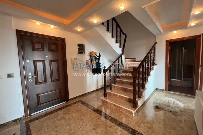 Purchase  Spacious panoramic penthouse duplex in the center of Alanya — furnished and equipped with a sauna, suitable for a residence permit  1 
