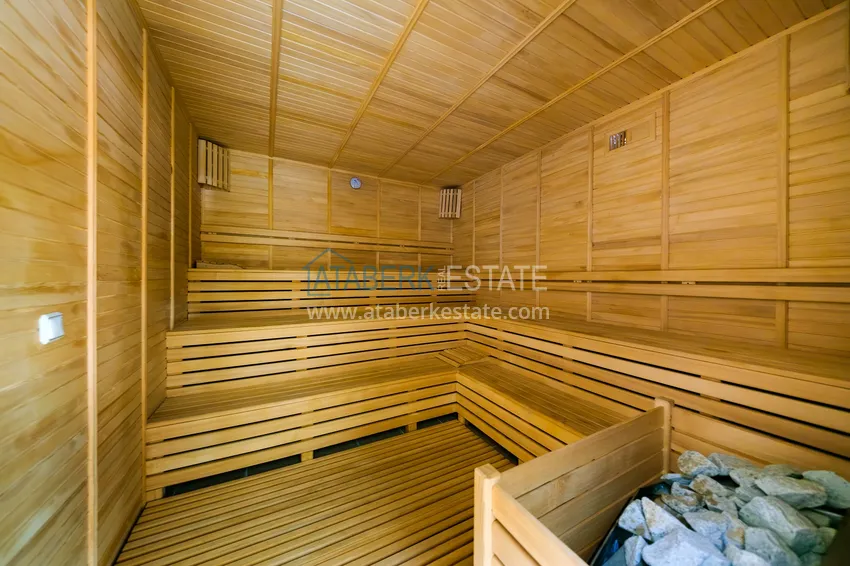 Spacious panoramic penthouse duplex in the center of Alanya — furnished and equipped with a sauna, suitable for a residence permit  14 