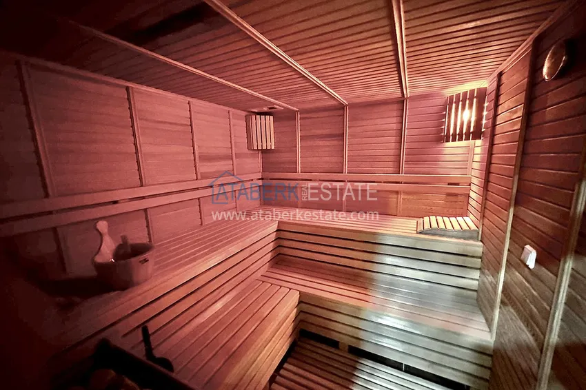 Purchase  Spacious panoramic penthouse duplex in the center of Alanya — furnished and equipped with a sauna, suitable for a residence permit  24 