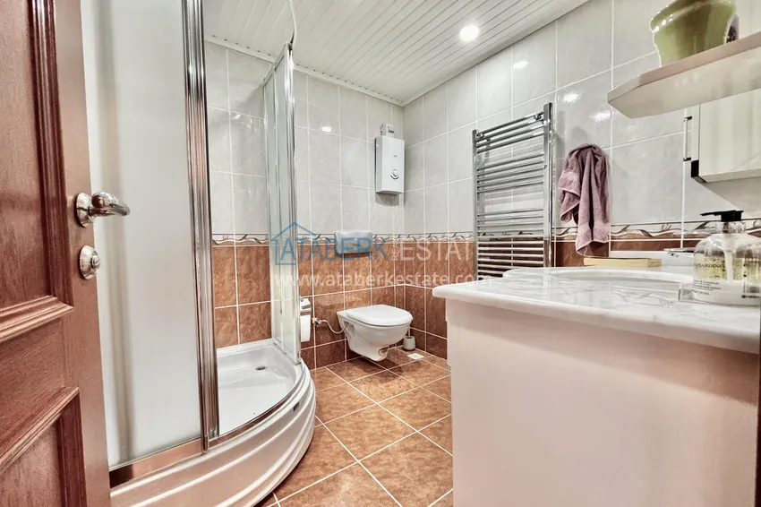 Purchase  Spacious panoramic penthouse duplex in the center of Alanya — furnished and equipped with a sauna, suitable for a residence permit  25 