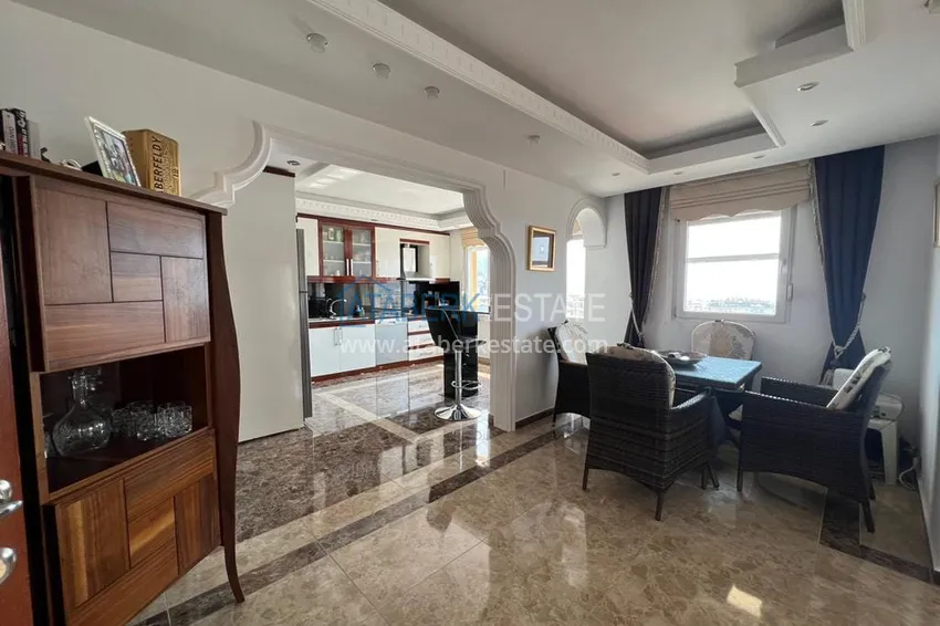 Purchase  Spacious panoramic penthouse duplex in the center of Alanya — furnished and equipped with a sauna, suitable for a residence permit  4 