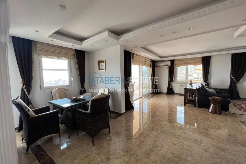 Purchase  Spacious panoramic penthouse duplex in the center of Alanya — furnished and equipped with a sauna, suitable for a residence permit  5 