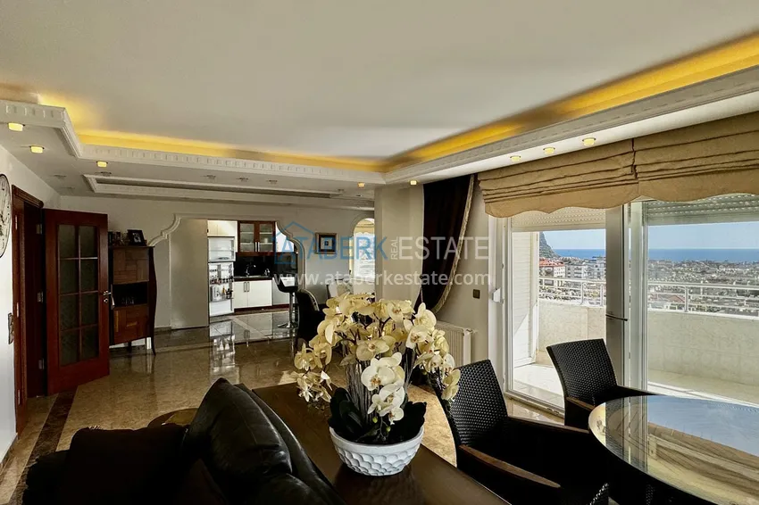 Purchase  Spacious panoramic penthouse duplex in the center of Alanya — furnished and equipped with a sauna, suitable for a residence permit  6 