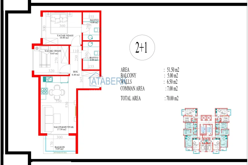 Buy cheap 2+1 apartment in a new complex in Alanya, Mahmutlar district — directly from the owner 1