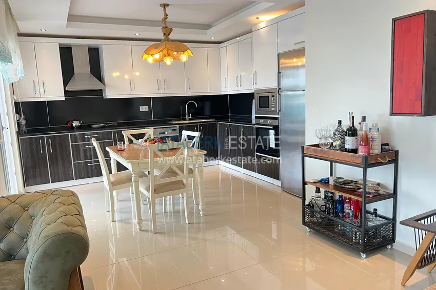 Purchase  4+1 duplex with garden in Kargicak — furnished, in a luxury complex 12 