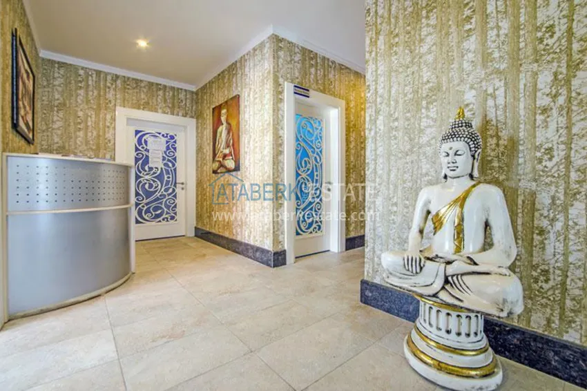 4+1 duplex with garden in Kargicak — furnished, in a luxury complex 20 