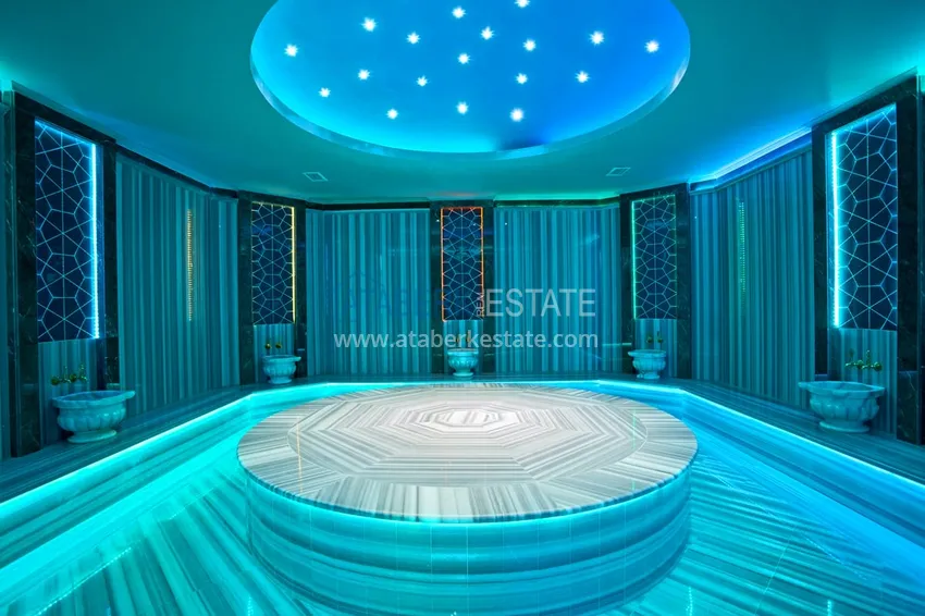 4+1 duplex with garden in Kargicak — furnished, in a luxury complex 23 