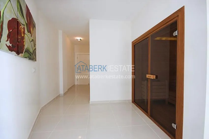 4+1 duplex with garden in Kargicak — furnished, in a luxury complex 25 