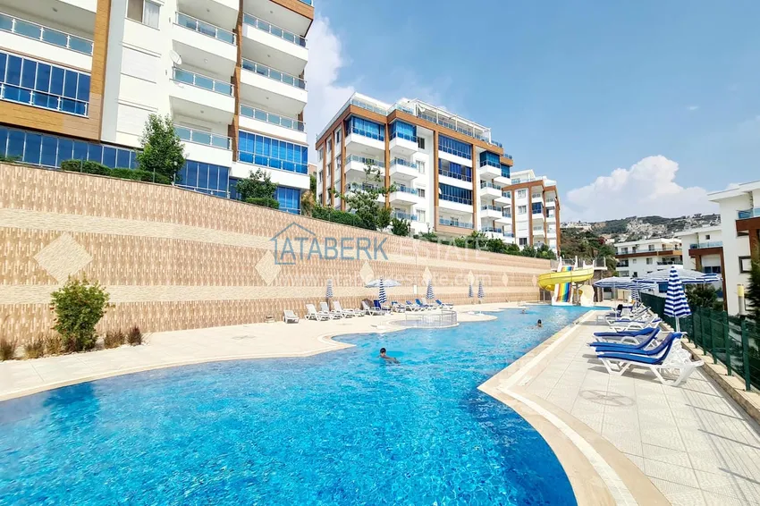 4+1 duplex with garden in Kargicak — furnished, in a luxury complex 6 