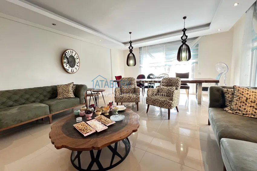 Purchase  4+1 duplex with garden in Kargicak — furnished, in a luxury complex 8 