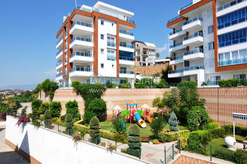 4+1 duplex with garden in Kargicak — furnished, in a luxury complex 11 