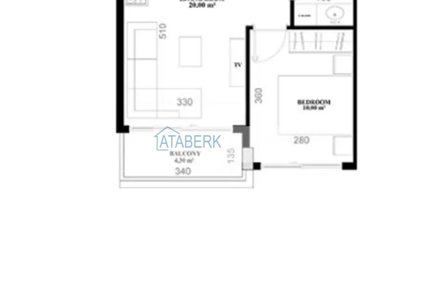 Buy cheap 1+1 apartment with sea view in Mahmutlar — new, from the owner 1 